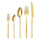 30pcs Gold Stainless Steel  Cutlery Set Flatware Tableware Utensil Dinnerware 